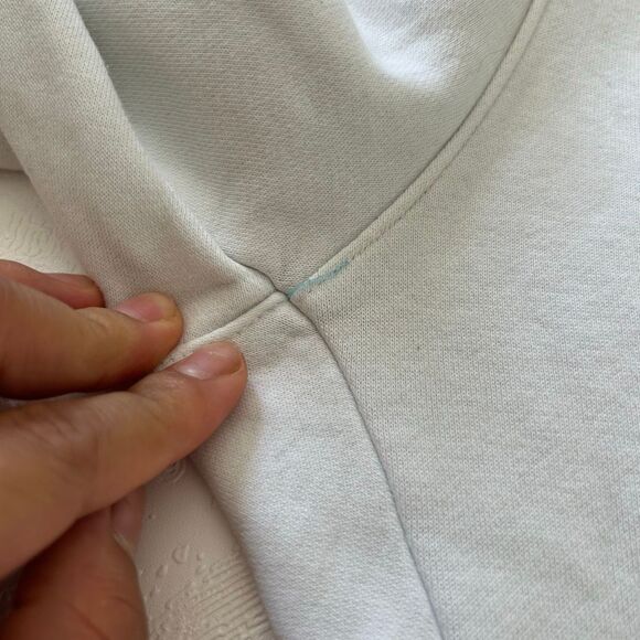 Nike Club Fleece Joggers Womens Small White Sweatpants Embroidered Swoosh - flaw - Picture 11 of 13